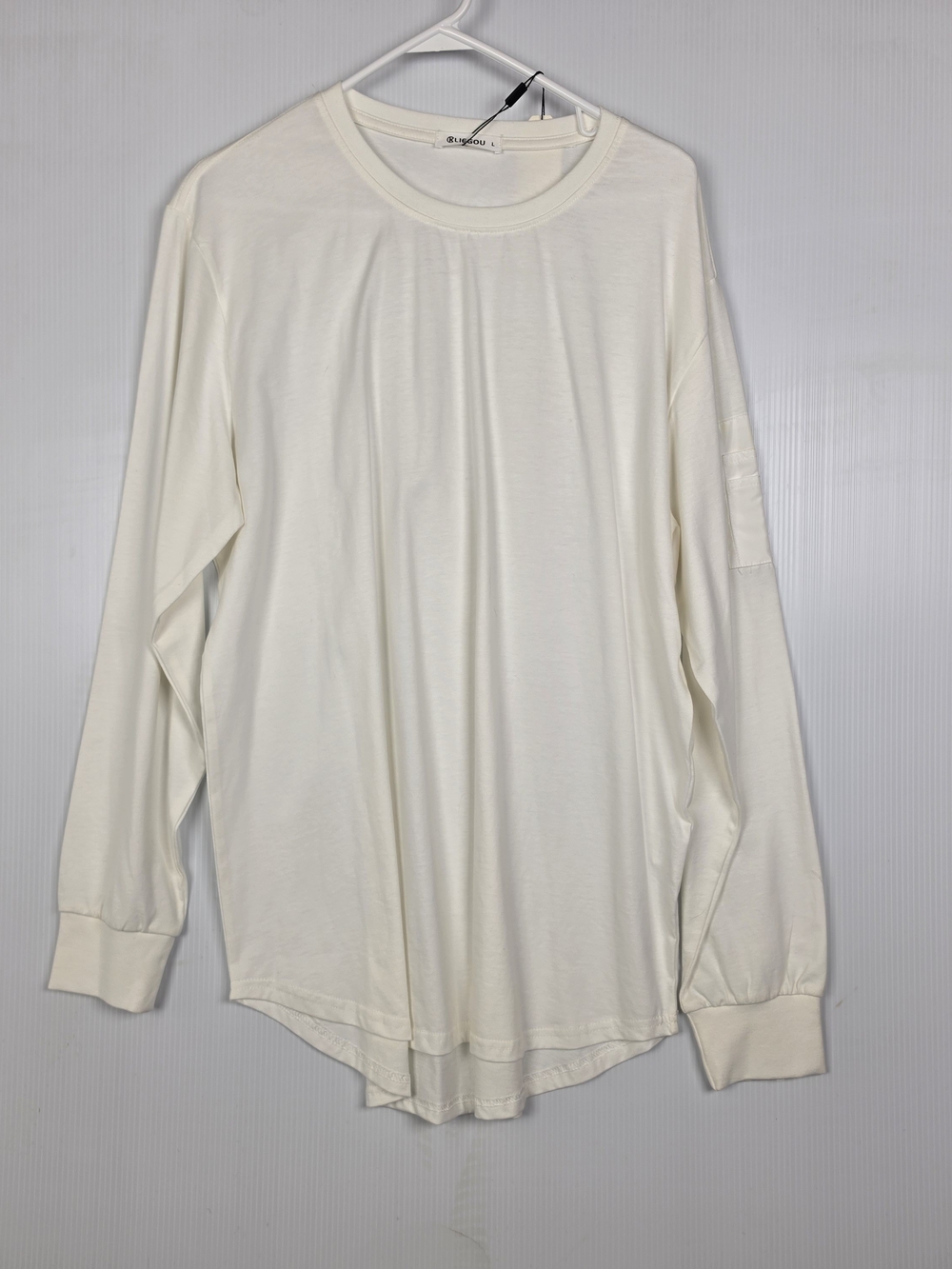 Men's Long Sleeve Crewneck Shirt in Cream by kliegou
